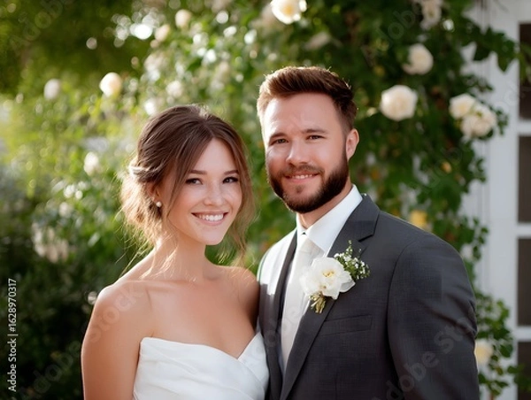 Obraz Elegant Vintage Wedding Portrait