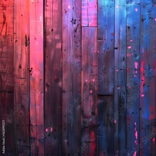 Obraz vibrant rustic wooden backround that is blank with neon pinkish colors 