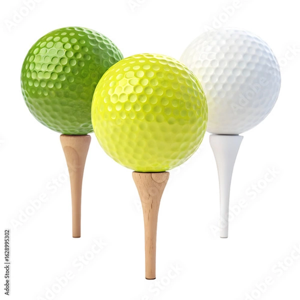 Obraz Golf Balls on Tees
