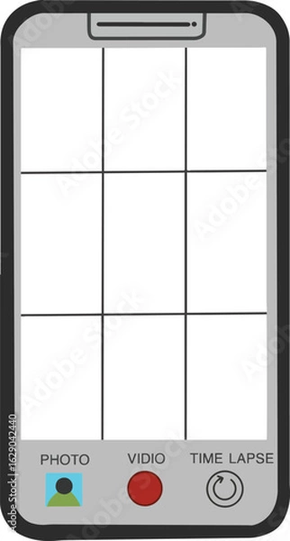 Obraz a screen Handphone Take Video with Grid