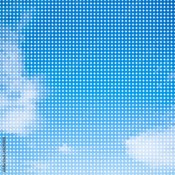 Fototapeta ドットで描いた青空