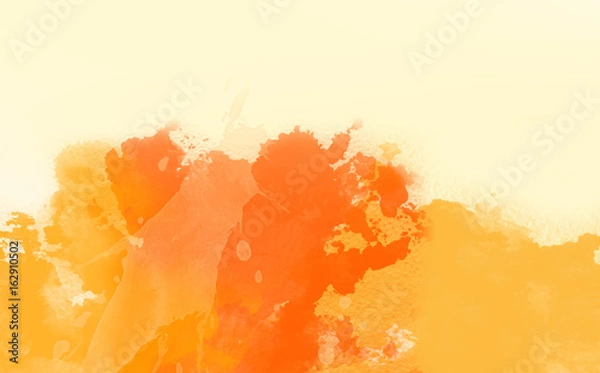 Obraz Abstract Water Color,Orange paint