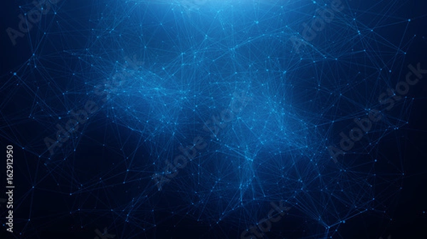 Obraz Abstract blue plexus background
