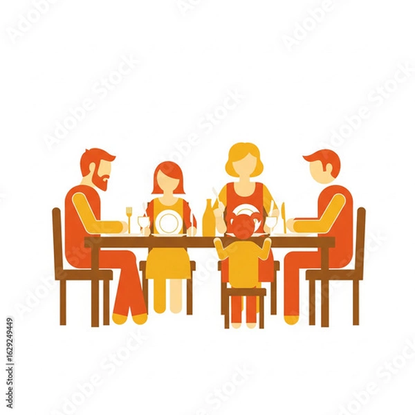 Obraz family in cafe