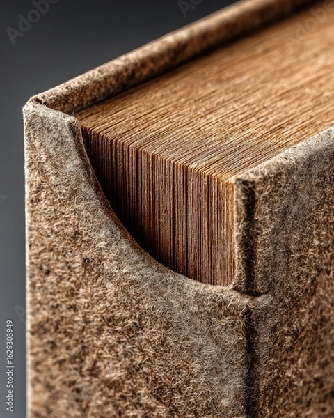 Fototapeta Close-up of aged book's leather-bound spine