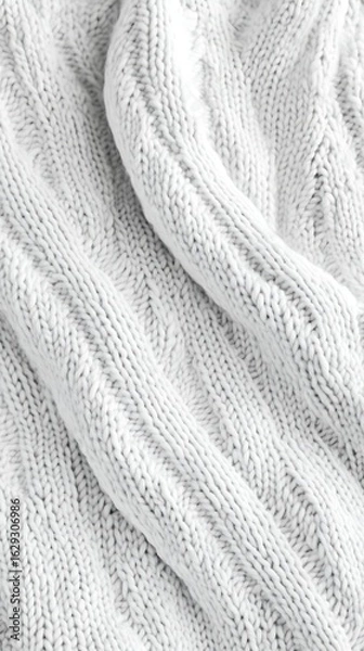 Obraz White knitted fabric texture