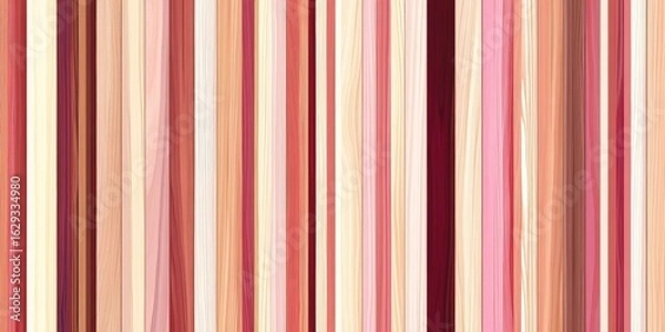 Fototapeta Vertical stripes in muted pinks, reds, and creams, varying in shades and saturation