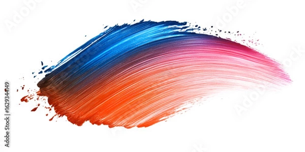 Obraz Layered Ombre Brush Mark Abstract Design Element transparent background