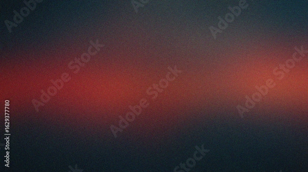 Fototapeta Red and Black Grainy Noise Texture Background with Cinematic Gradient Effect