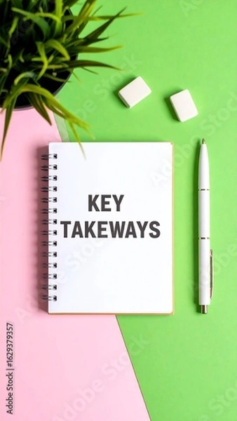 Obraz Notebook with key takeaways (3)