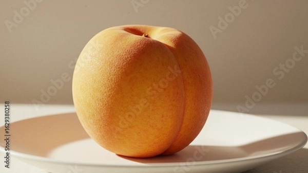 Obraz summer peach on a plate