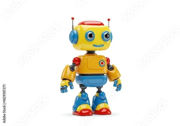 Obraz blue screen robot toy