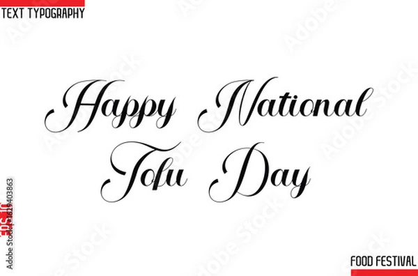 Fototapeta Happy National Tofu Day.eps