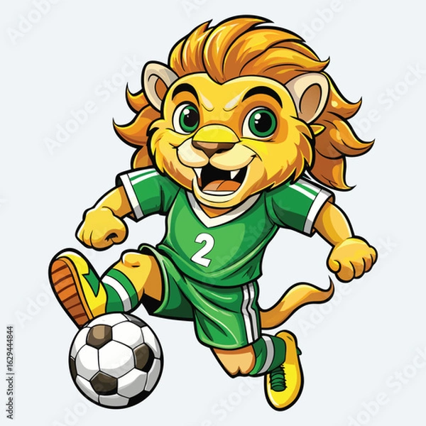 Obraz A lion with football vector