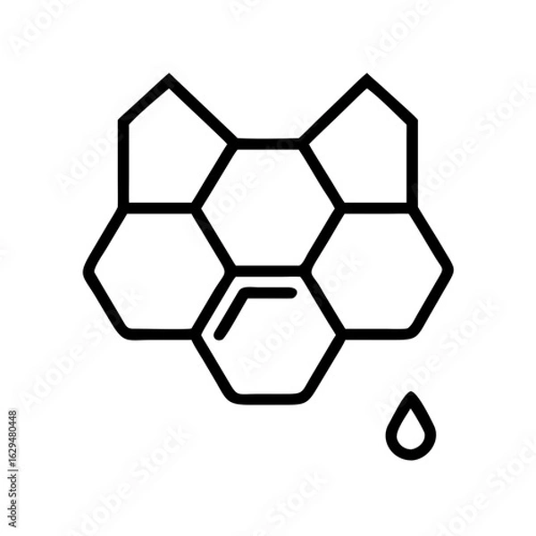 Obraz Honeycomb Hexagonal Wax Icon Design