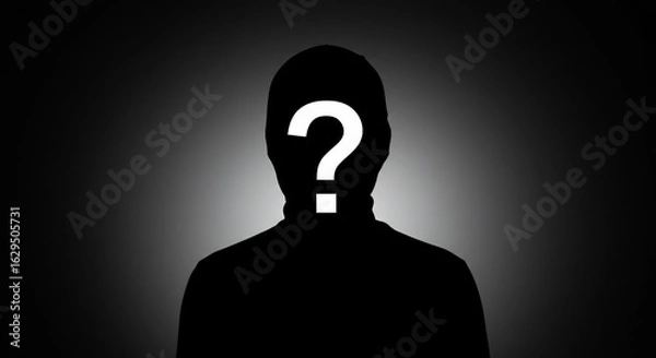 Fototapeta Anonymous Figure in Shadowy Spotlight