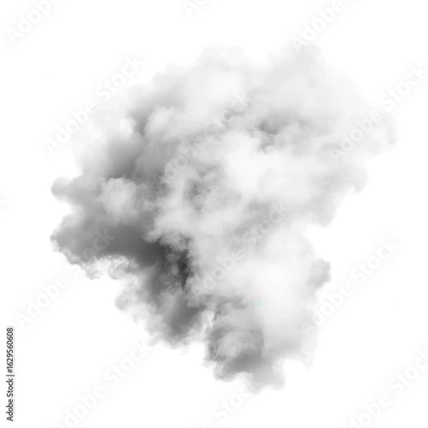Fototapeta Abstract white cloud shape against black background