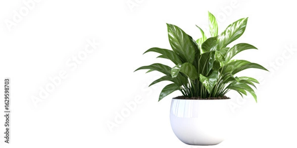 Obraz Modern Plant Pot Isolated on Transparent Background