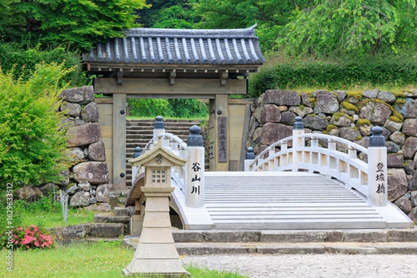 Fototapeta 出石城　登城門　登城橋　城下町　時計台　兵庫県豊岡市出石町
