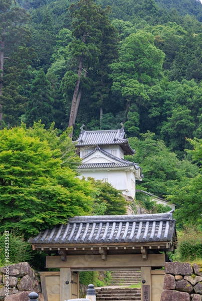 Fototapeta 出石城　登城門　登城橋　城下町　時計台　兵庫県豊岡市出石町