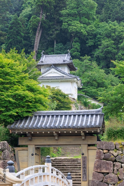 Fototapeta 出石城　登城門　登城橋　城下町　時計台　兵庫県豊岡市出石町