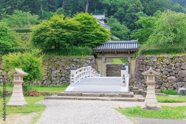 Fototapeta 出石城　登城門　登城橋　城下町　時計台　兵庫県豊岡市出石町