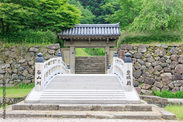 Fototapeta 出石城　登城門　登城橋　城下町　時計台　兵庫県豊岡市出石町