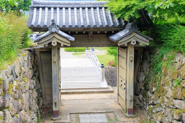 Fototapeta 出石城　登城門　登城橋　城下町　時計台　兵庫県豊岡市出石町