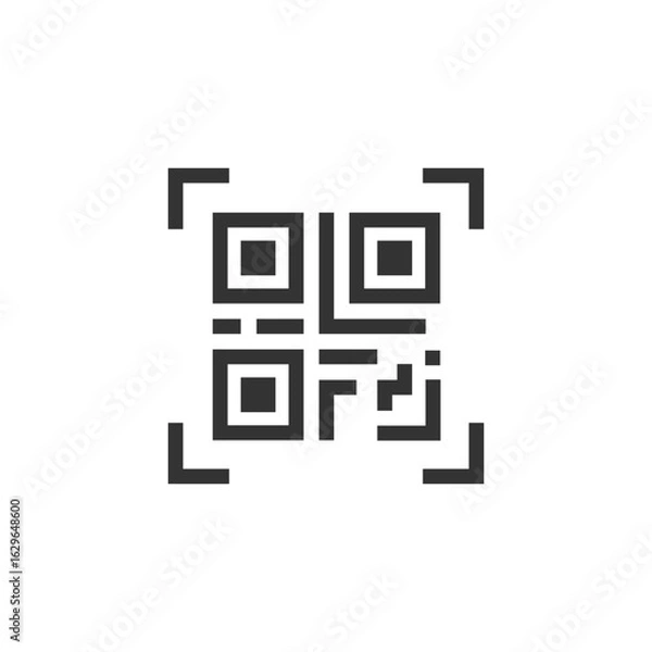 Fototapeta Qr code scan vector icon