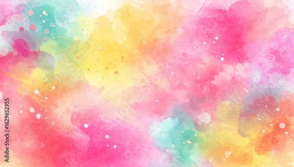 Fototapeta Colorful watercolor abstract background design.