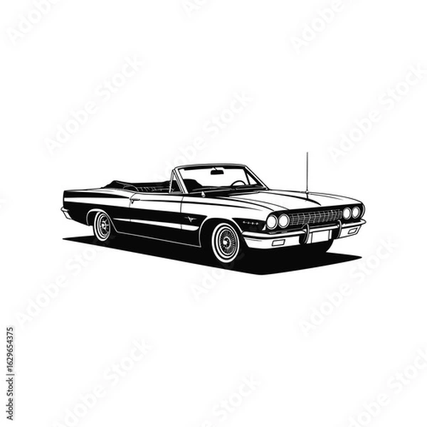 Obraz Classic vintage convertible vector silhouette