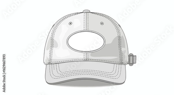 Fototapeta  Vector mockup of a relaxed unstructured Dad Hat