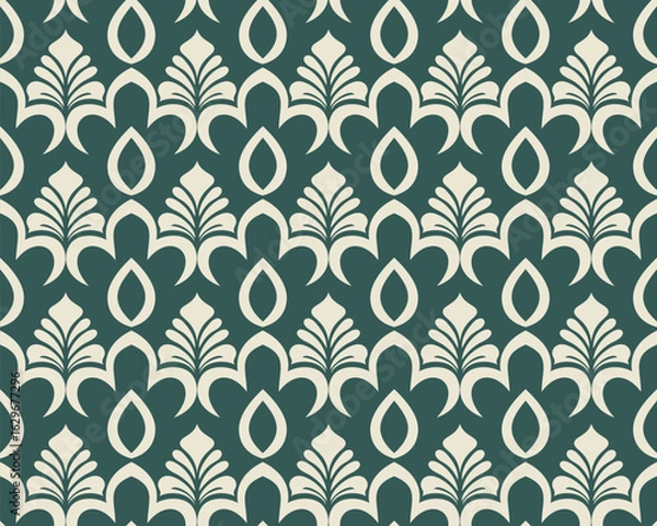 Obraz Floral pattern. Wallpaper baroque, damask. Seamless vector background.