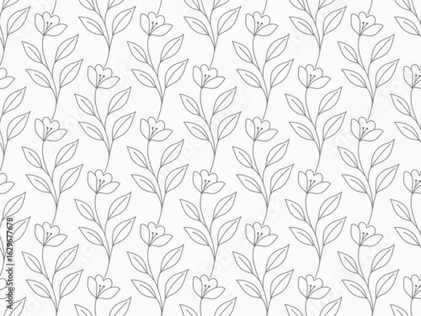 Obraz Floral Seamless Ornamental Pattern – Elegant Fabric and Wallpaper Vector Design