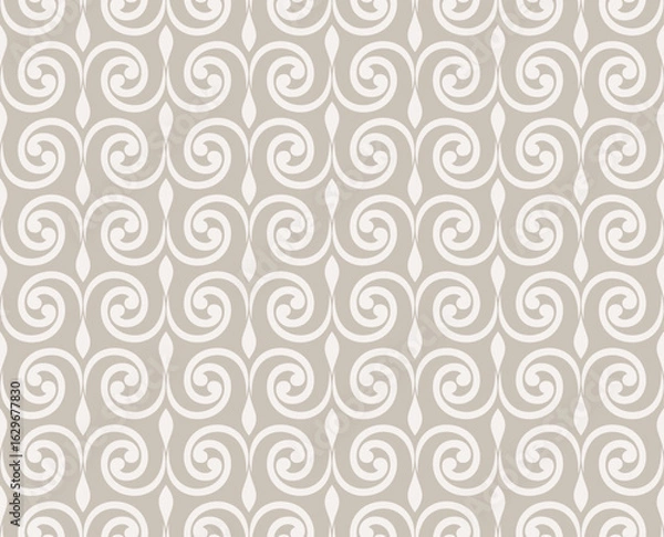 Obraz Baroque Floral Seamless Pattern. Modern Beige and White Design.