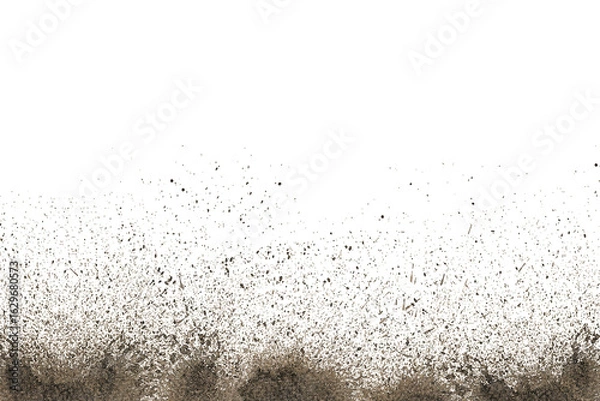 Obraz mud splash isolated transparency background.