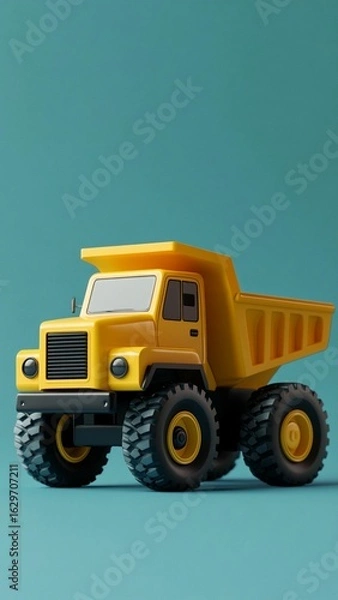 Obraz Yellow Dump Truck 3D Render