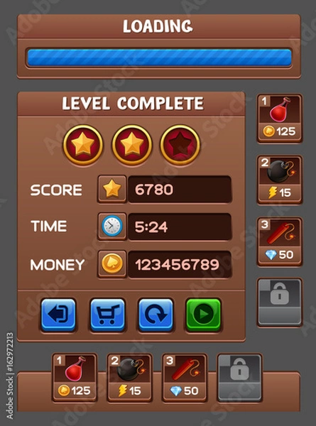 Fototapeta Game GUI pack