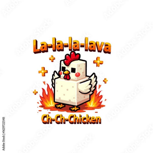 Obraz Funny Pixel Chicken SVG 