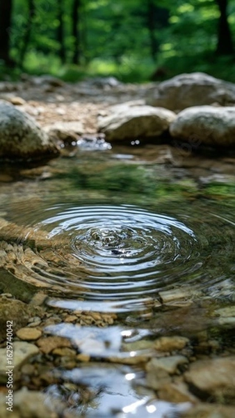 Obraz Ripples in a Forest Stream