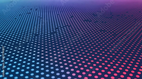 Fototapeta Abstract pattern of dots in shades of blue and pink.
