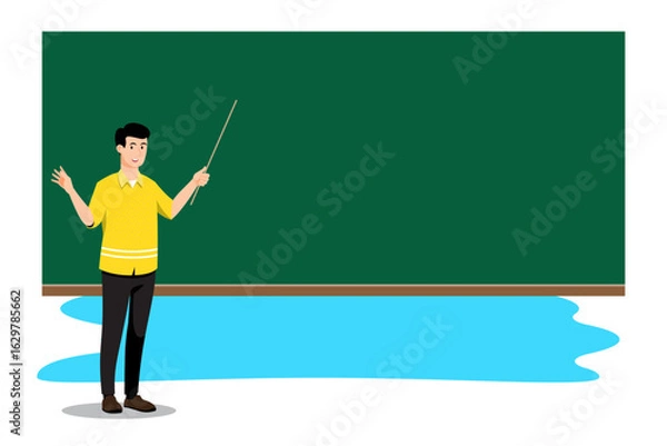 Obraz Teacher character in modern style vector illustration