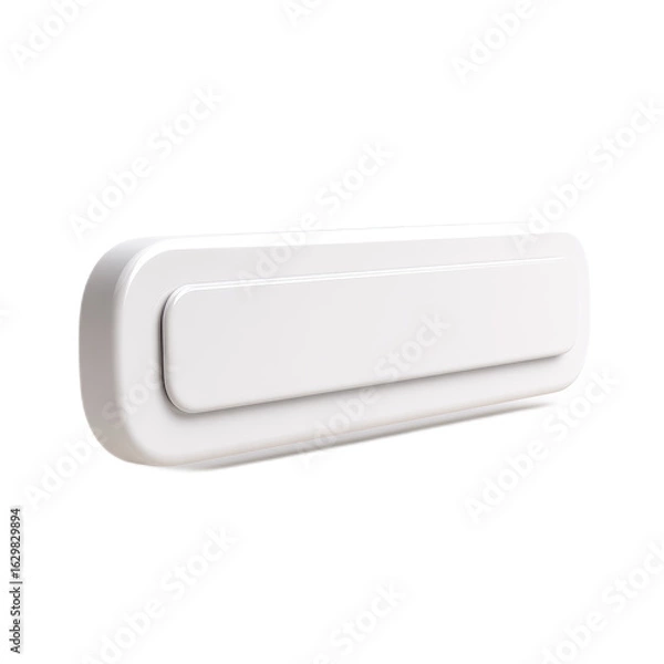 Obraz Minimalist White Button for User Interface and Website Design Elements