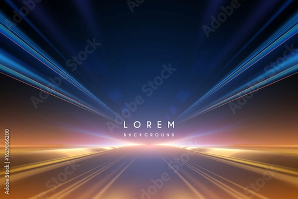 Fototapeta Motion light rays effect background