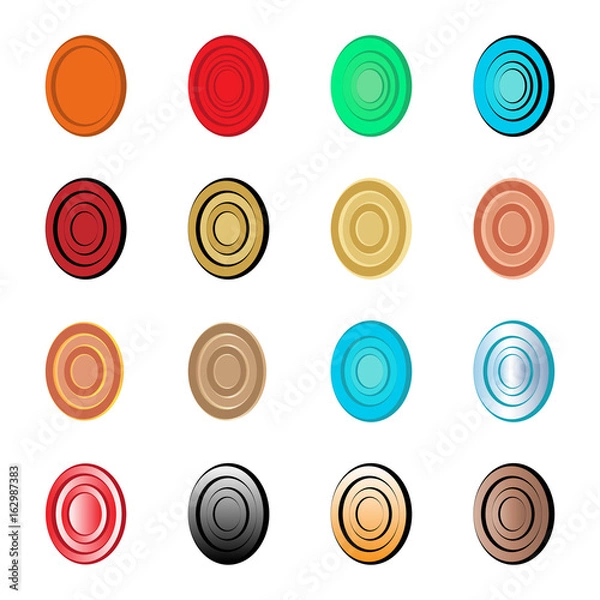 Obraz abstract target and egg logo set