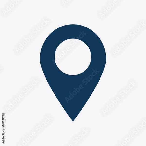 Fototapeta Map pointer icon. GPS location sign. Flat design style. 