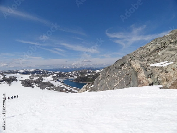 Obraz Roped summer party at Norwegian glacier