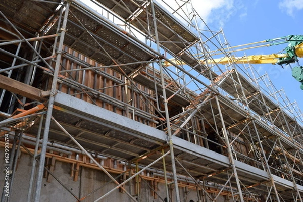 Fototapeta 建設工事現場の足場