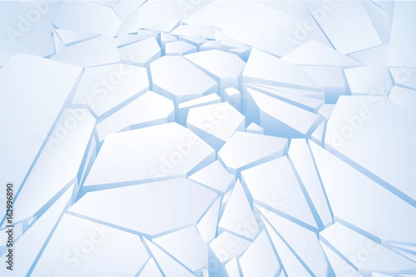 Obraz Chopped blue ice. Vector Illustration