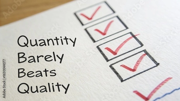 Fototapeta Quality Over Quantity in Productivity: A Motivational Perspective